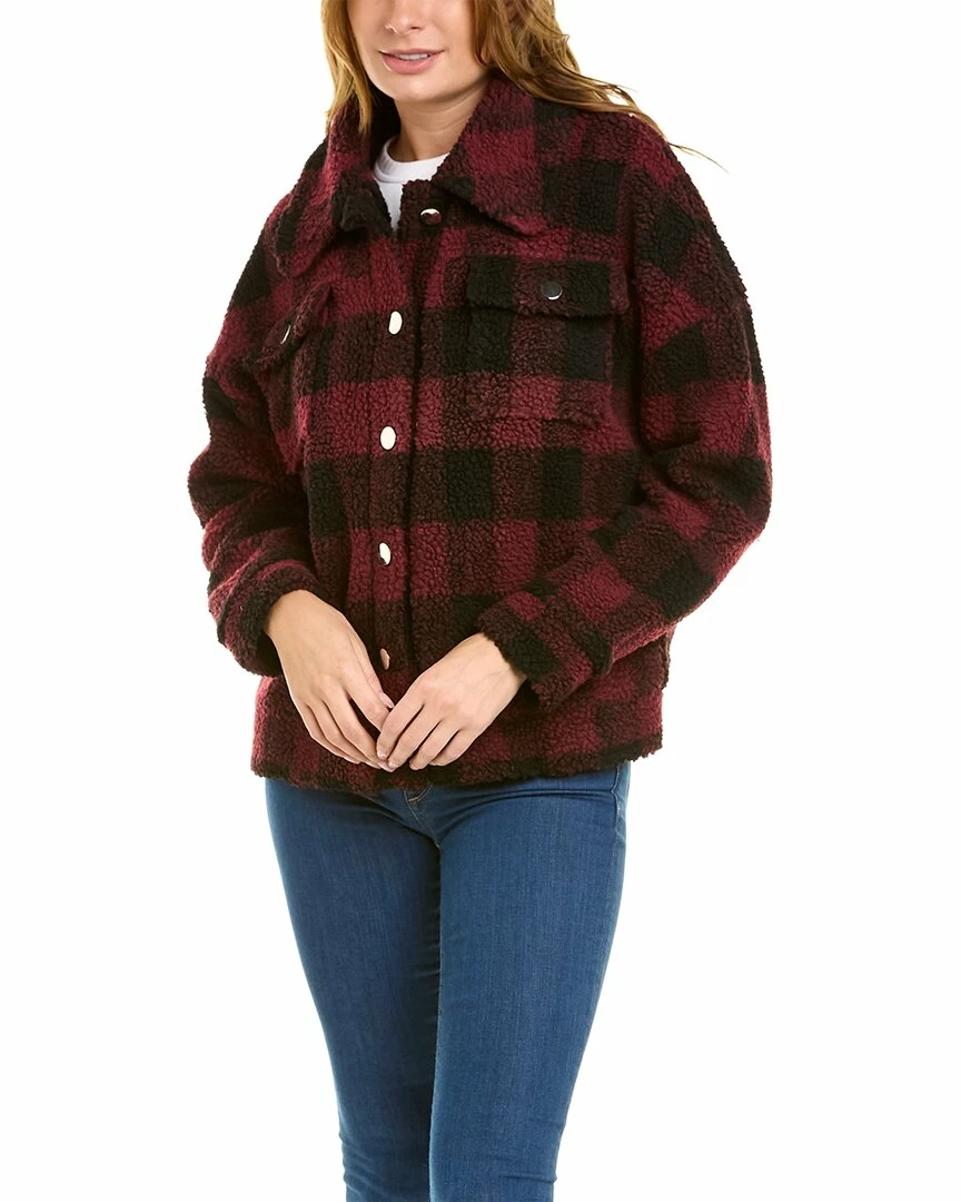 women Lea & Viola Check Teddy Jacket - Image 3