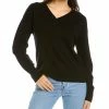 women Lea & Viola V-Neck Wool & Cashmere-Blend Sweater