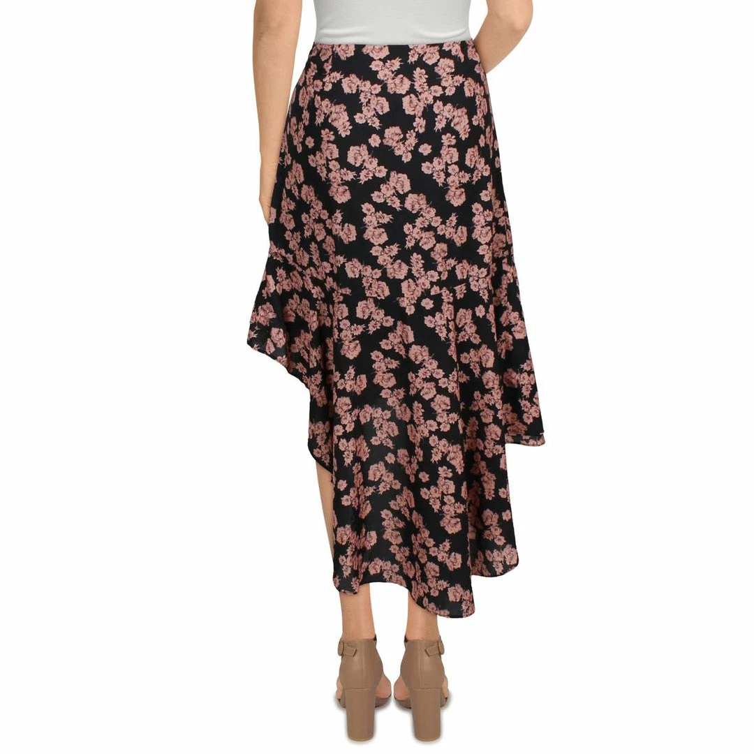 Lea + Viola Womens Ruffled Hi-Low Midi Skirt - Image 2