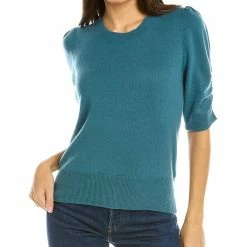 women Lea & Viola Puff Wool & Cashmere-Blend Sweater