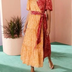 Marie Oliver women Rena Wrap Maxi Dress in Conch