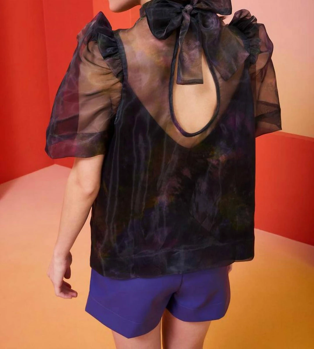 Marie Oliver women Perry Top in Inky Abstract - Image 2