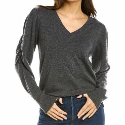 women Lea & Viola Puff Wool & Cashmere-Blend Sweater