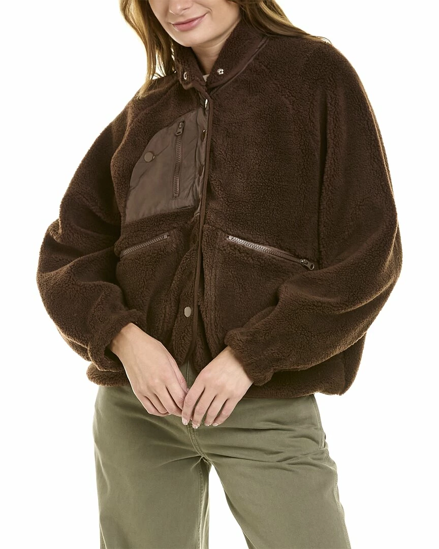 women Lea & Viola Teddy Bomber Jacket - Image 3