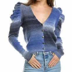 women Lea & Viola Puff Sleeve Wool-Blend Cardigan