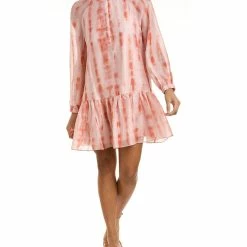 women Marie Oliver Retta Linen & Silk-Blend Dress