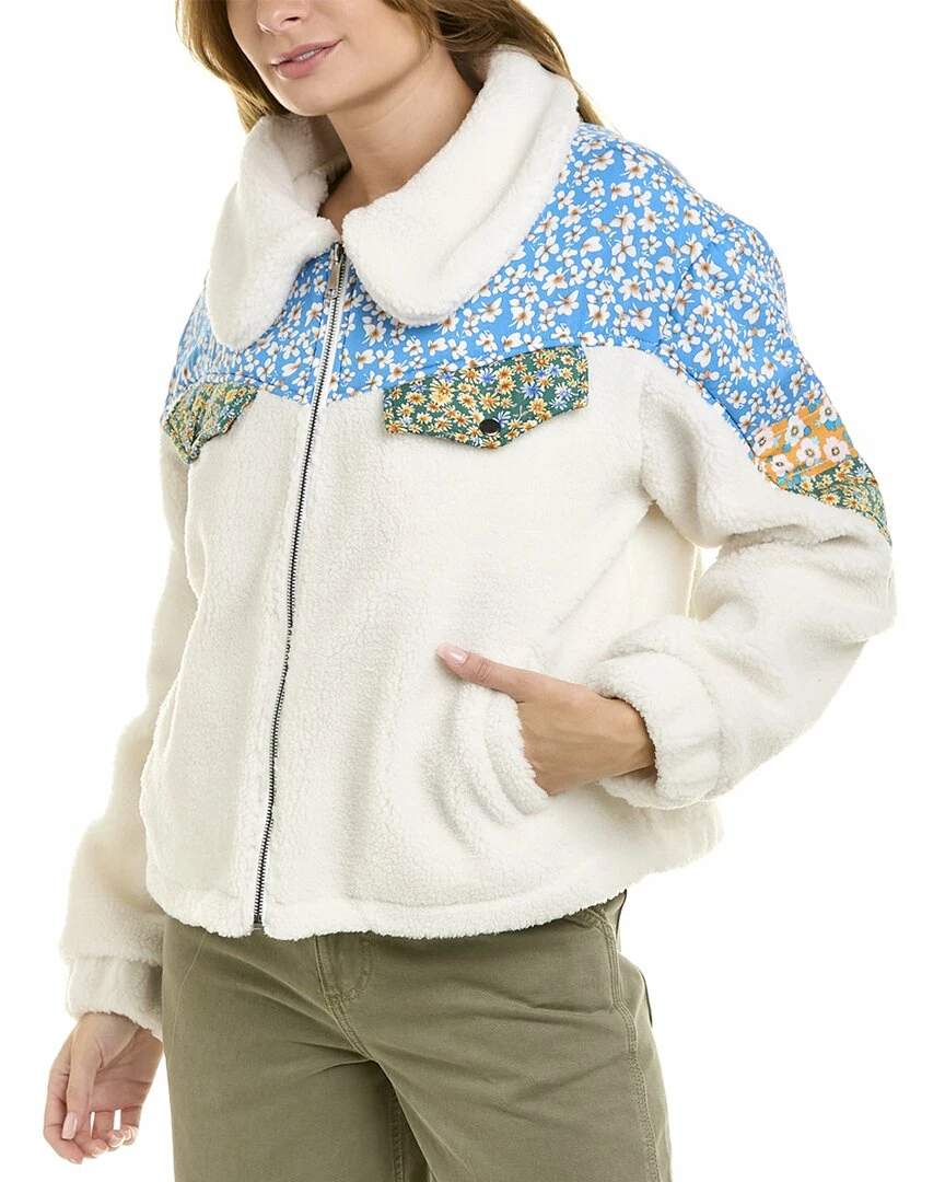 women Lea & Viola Floral Teddy Jacket - Image 3
