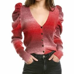 women Lea & Viola Puff Sleeve Wool-Blend Cardigan
