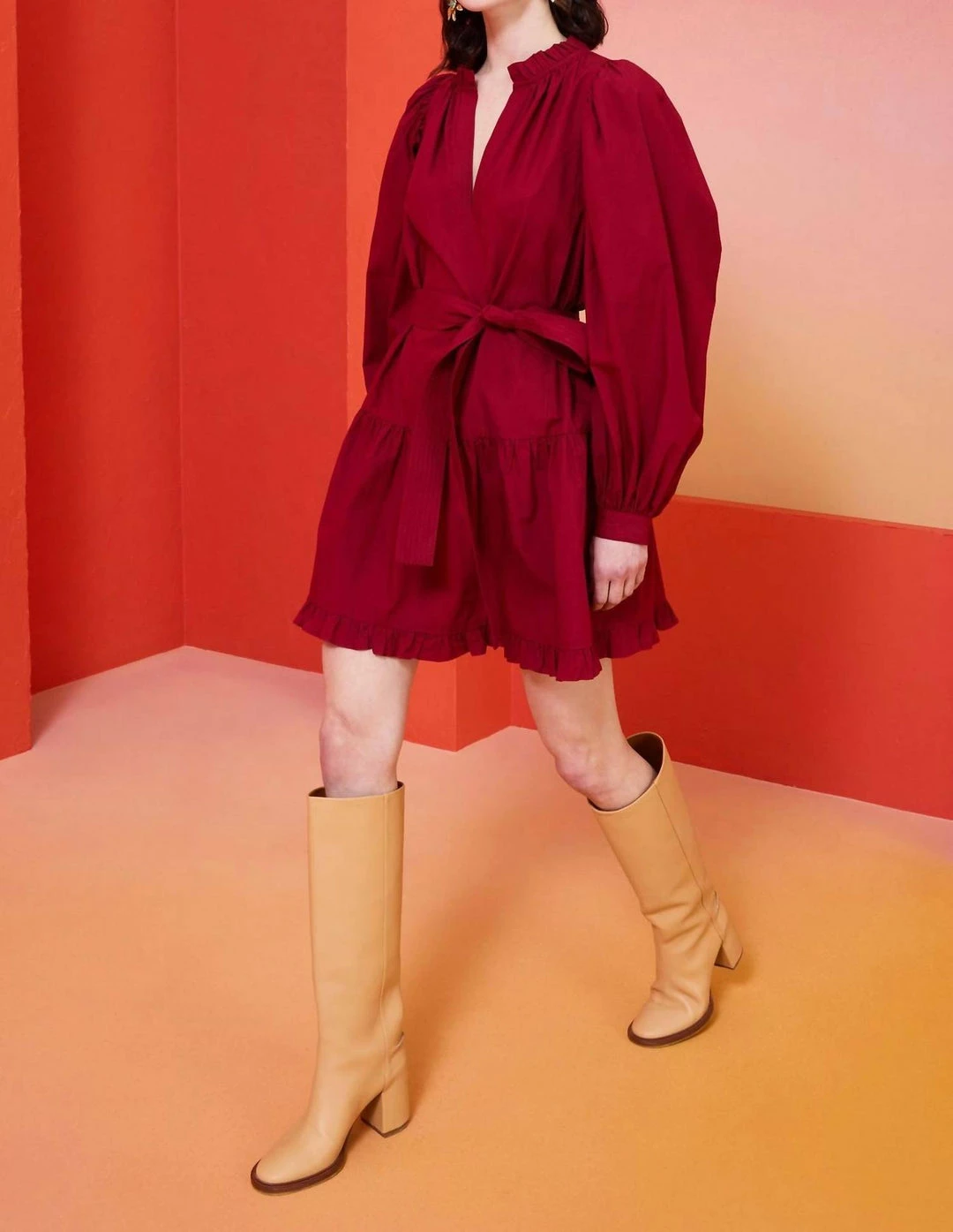 Marie Oliver women Nella Dress in Cranberry - Image 3