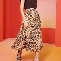 Marie Oliver women Tanya Wrap Skirt in Mosaic