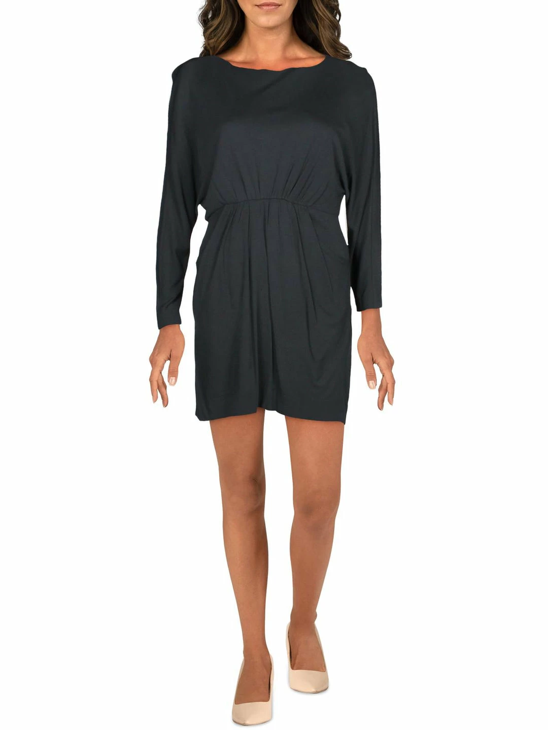 Marie Oliver Womens Crewneck Front Pockets Mini Dress