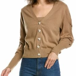 women Lea & Viola 2pc Wool & Cashmere-Blend Tank & Cardigan Set