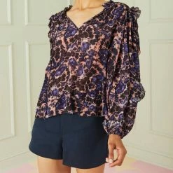 Marie Oliver women Haley Top in Midnight Mandala