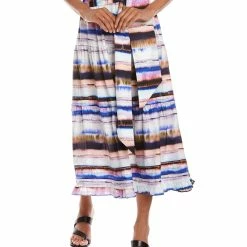 women Marie Oliver Iris Silk-Blend Skirt