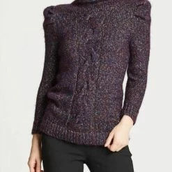 Marie Oliver women Confetti Cable Sweater in Brown