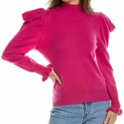 women Lea & Viola Puff Sleeve Wool & Cashmere-Blend Sweater