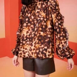 Marie Oliver women Haley Blouse in Amber Speckle