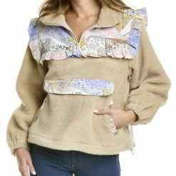 women Lea & Viola Ruffle Teddy Jacket