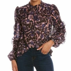 women Marie Oliver Haley Silk-Blend Blouse