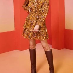 Marie Oliver women Una Dress in Marigold Harvest
