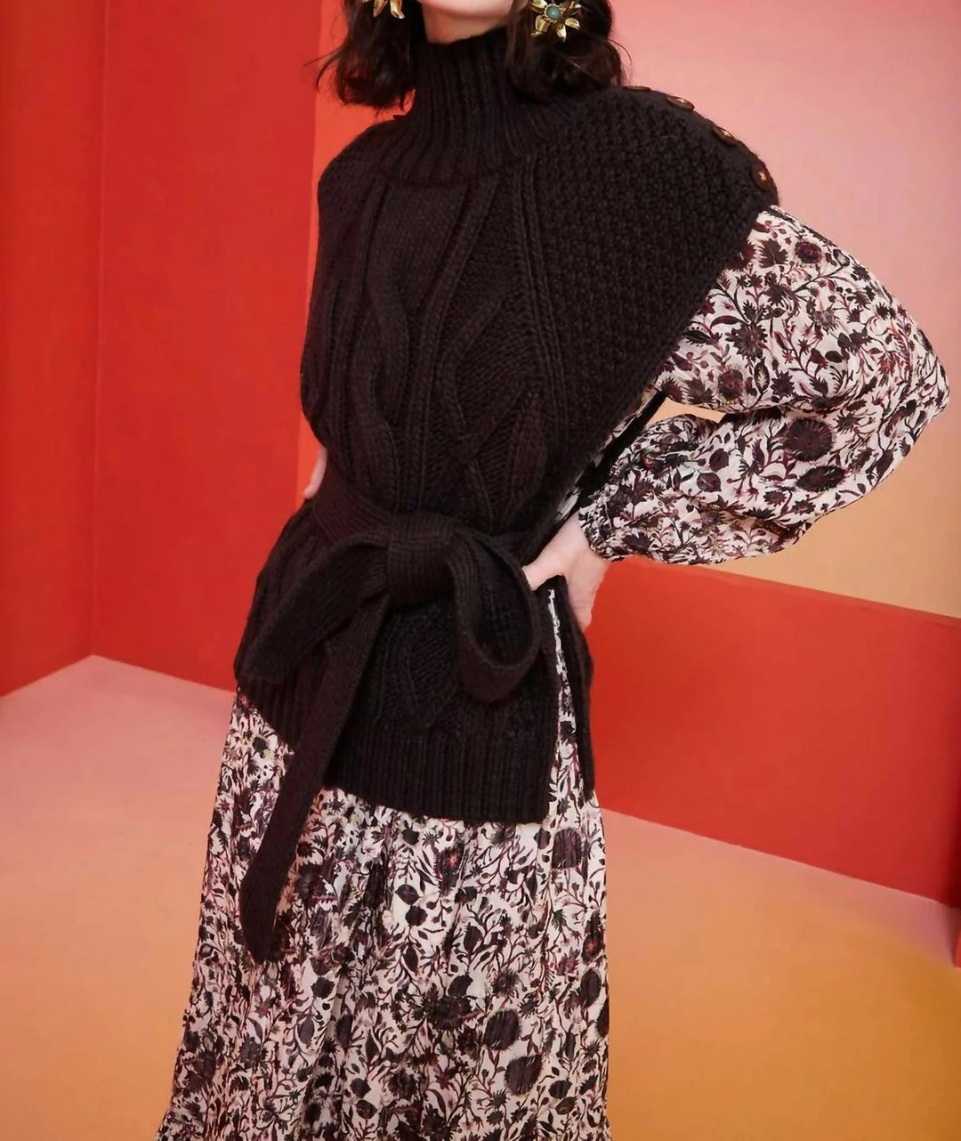 Marie Oliver women Emerson Popover Top in Walnut - Image 2