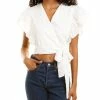 women Lea & Viola Eyelet Wrap Top