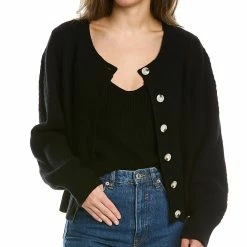 women Lea & Viola 2pc Wool & Cashmere-Blend Tank & Cardigan Set