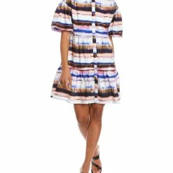 women Marie Oliver Kiki Silk-Blend Shirtdress
