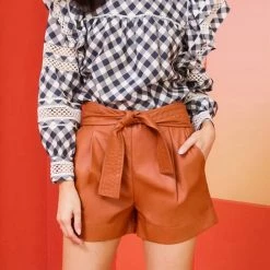 Marie Oliver women Que Blouse in Indigo Plaid