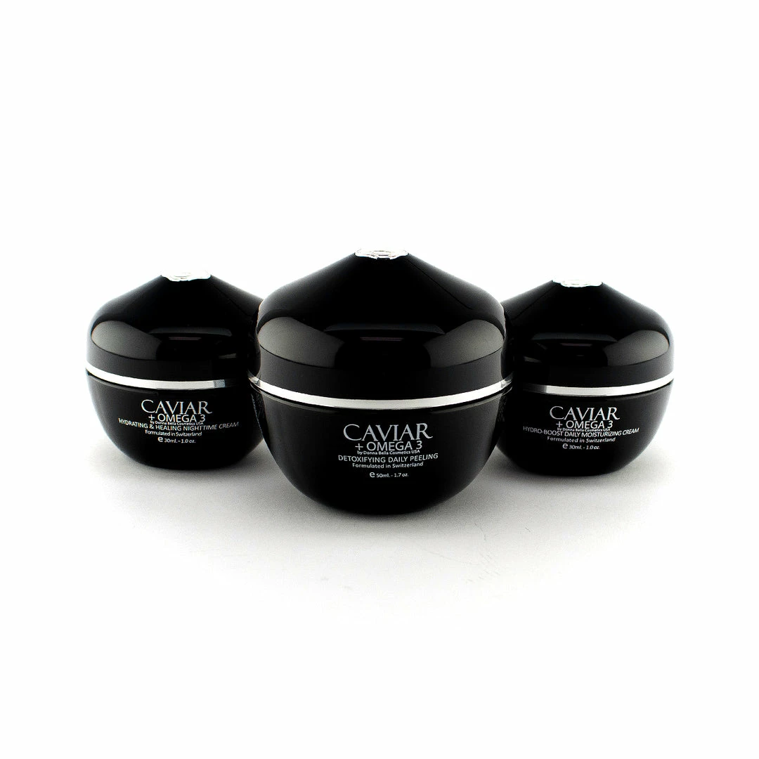 Donna Bella Cosmetics Donna Bella Caviar + Omega 3 Day, Night & Peeling Hydrating & Healing Set