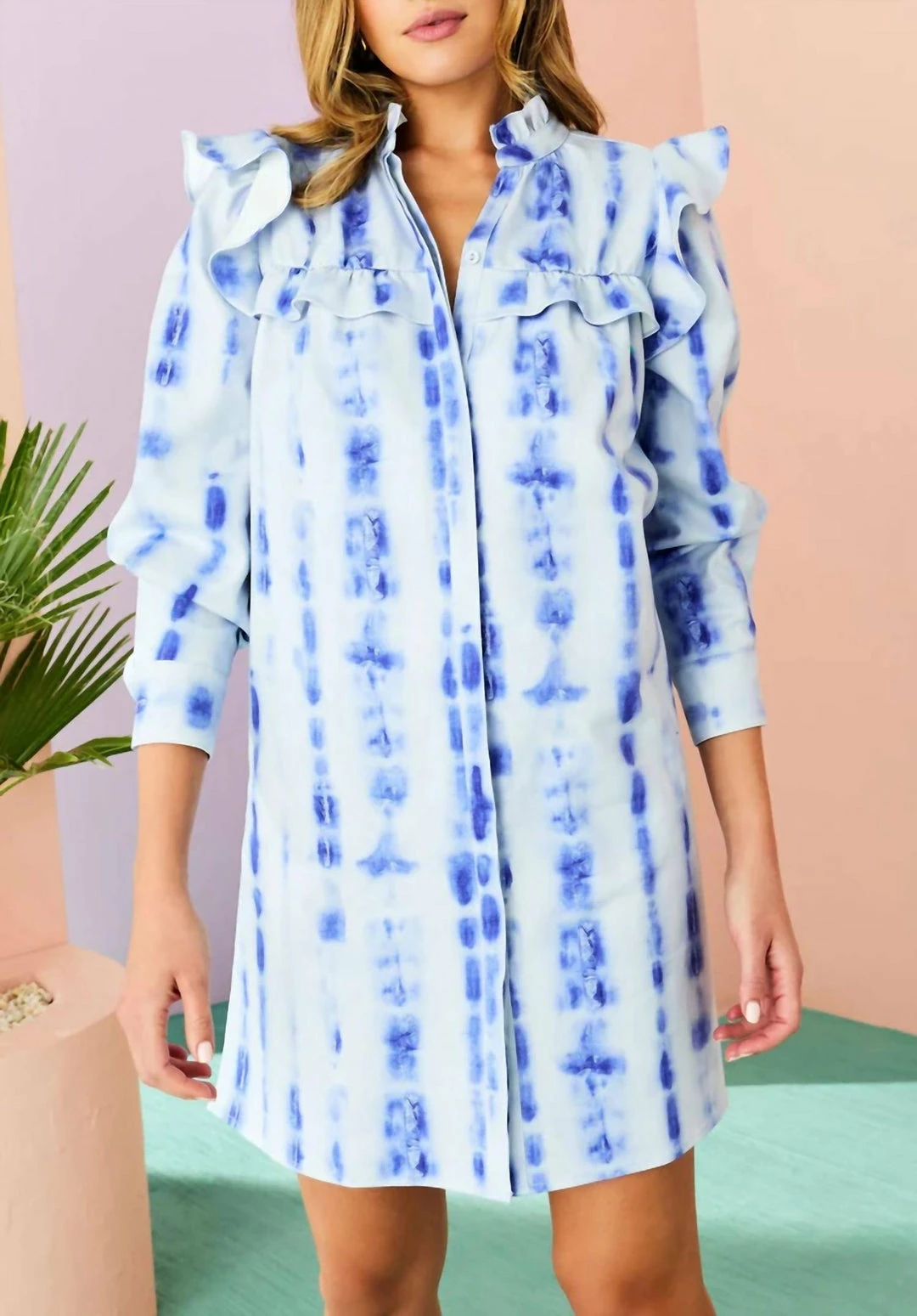 Marie Oliver women Westie Dress in Ocean Dye