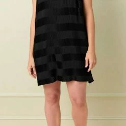 women Marie Oliver Helena Pleated Dress in Black