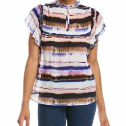 women Marie Oliver Sami Silk-Blend Blouse