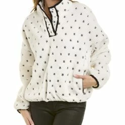 women Lea & Viola Embroidered Teddy Pullover